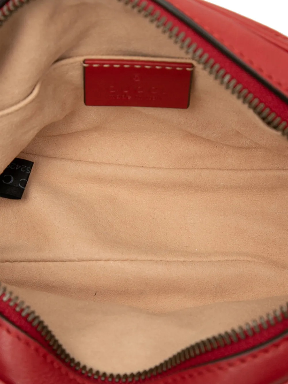 Gucci Pre-Owned 2016-2026 GG Marmont Matelasse kalfsleren heuptas Rood