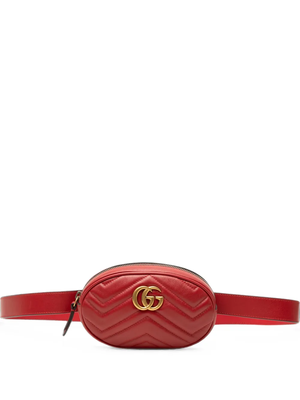 Gucci Pre-Owned 2016-2026 GG Marmont Matelasse Calfskin belt bag - Rosso
