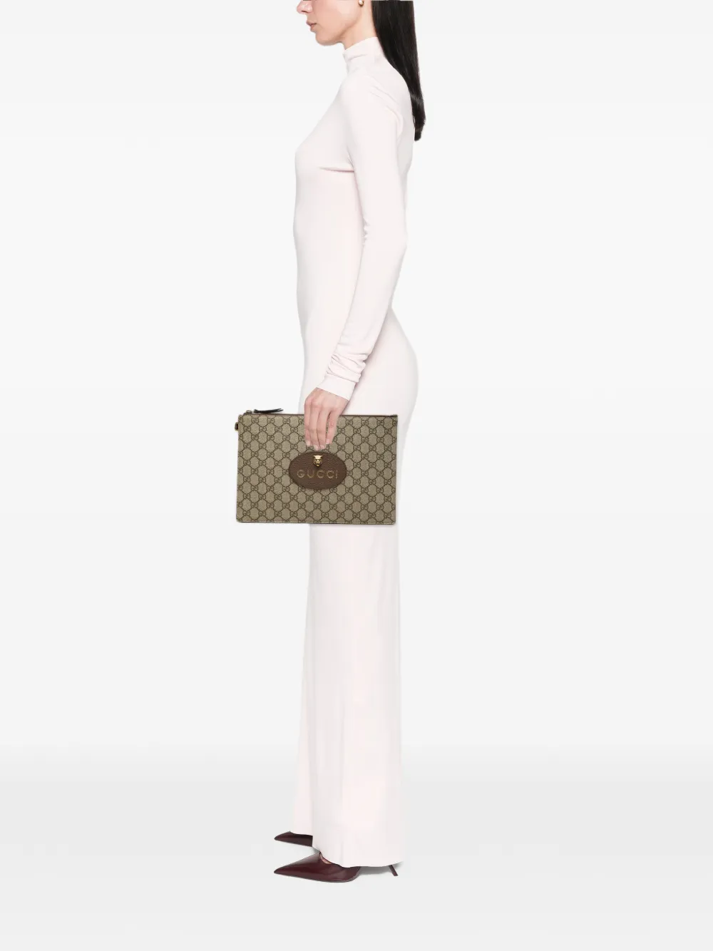 Gucci Pre-Owned 2000-2015 GG Supreme Neo Vintage clutch Beige