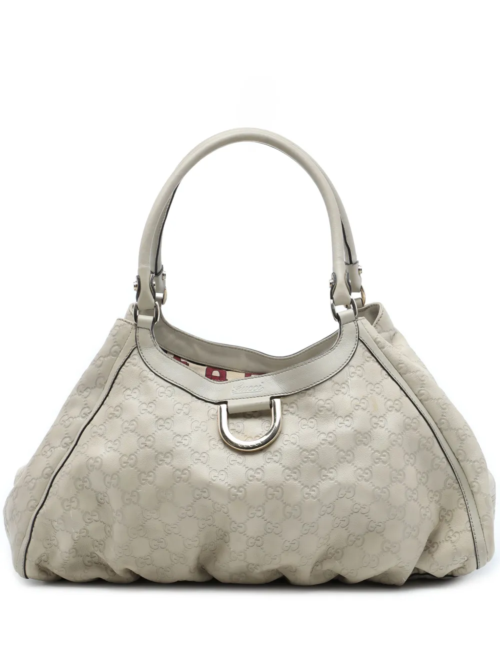 Gucci Pre-Owned 2016-2026 Guccissima Abbey D Ring shoulder bag - Bianco