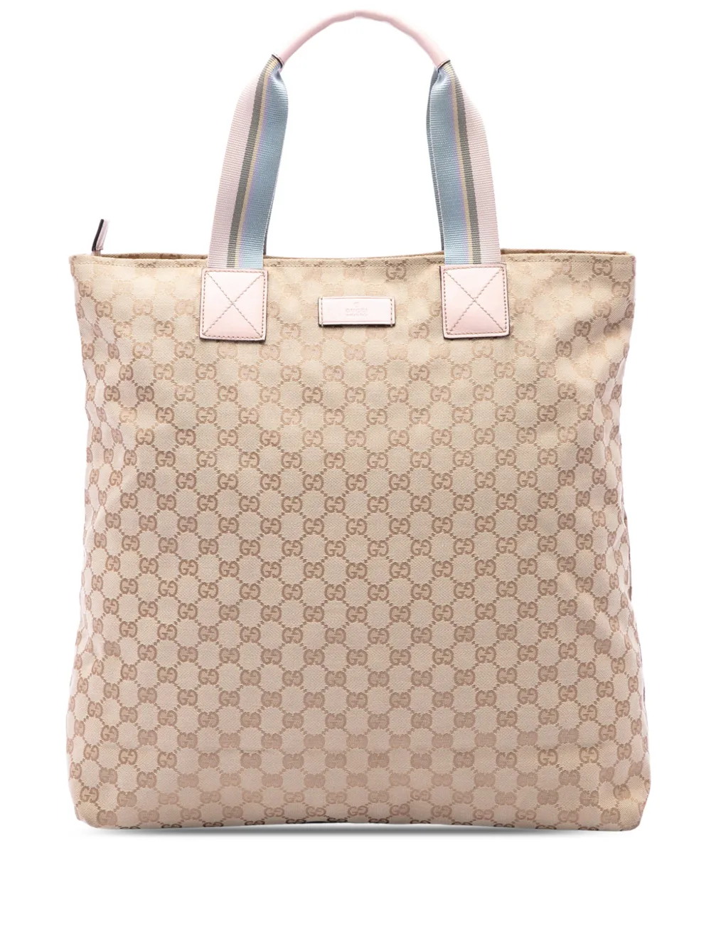 Gucci Pre-Owned Borsa tote in tela GG con decorazione Web 2016-2026 - Toni neutri