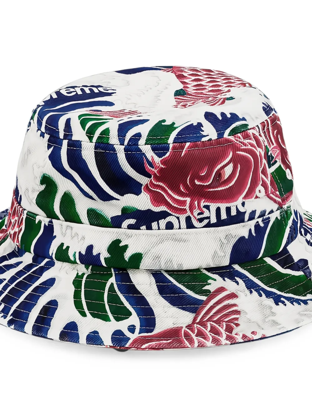 Supreme Vissershoed met logo Wit