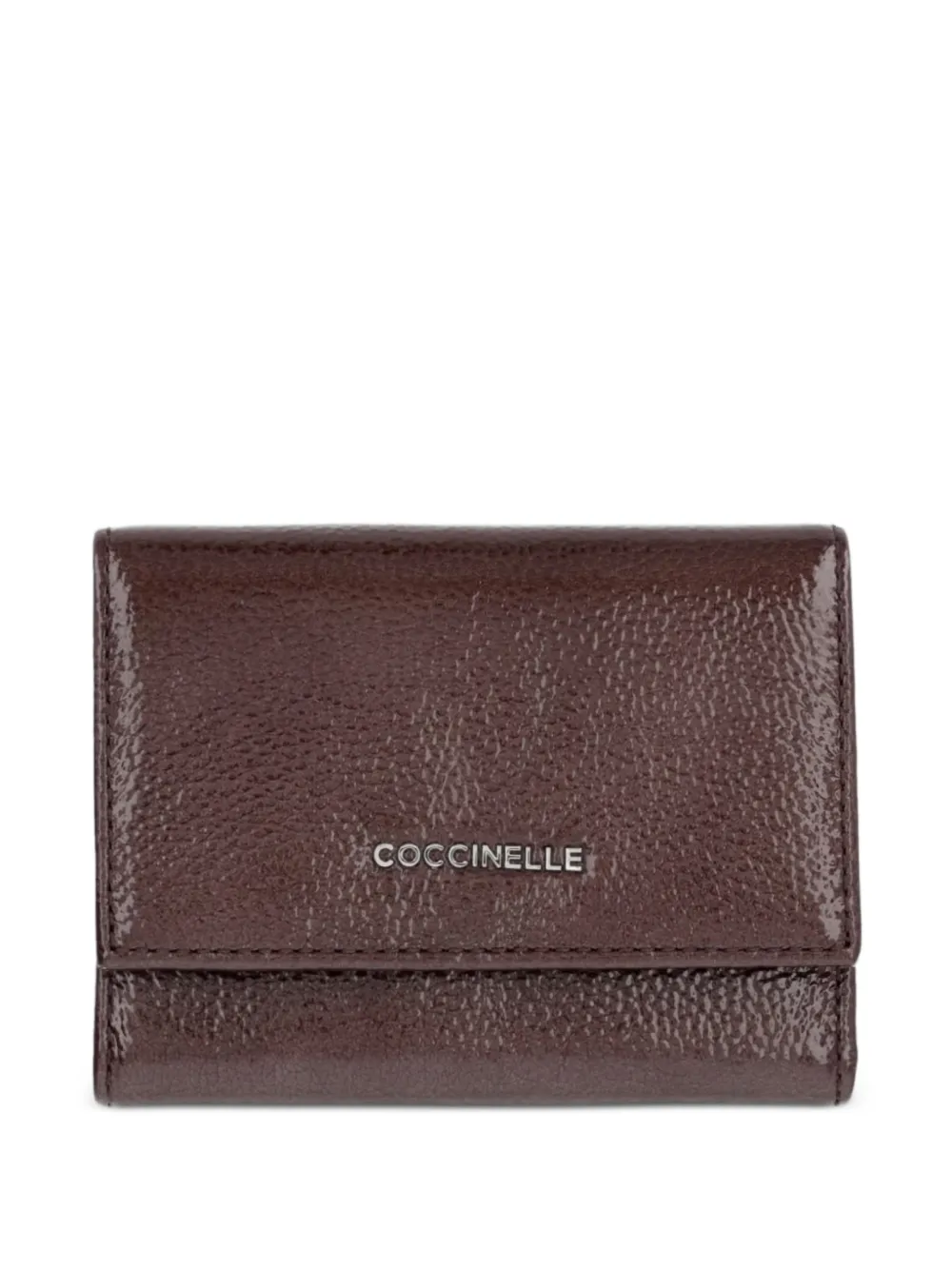 Coccinelle patent leather wallet - Marrone