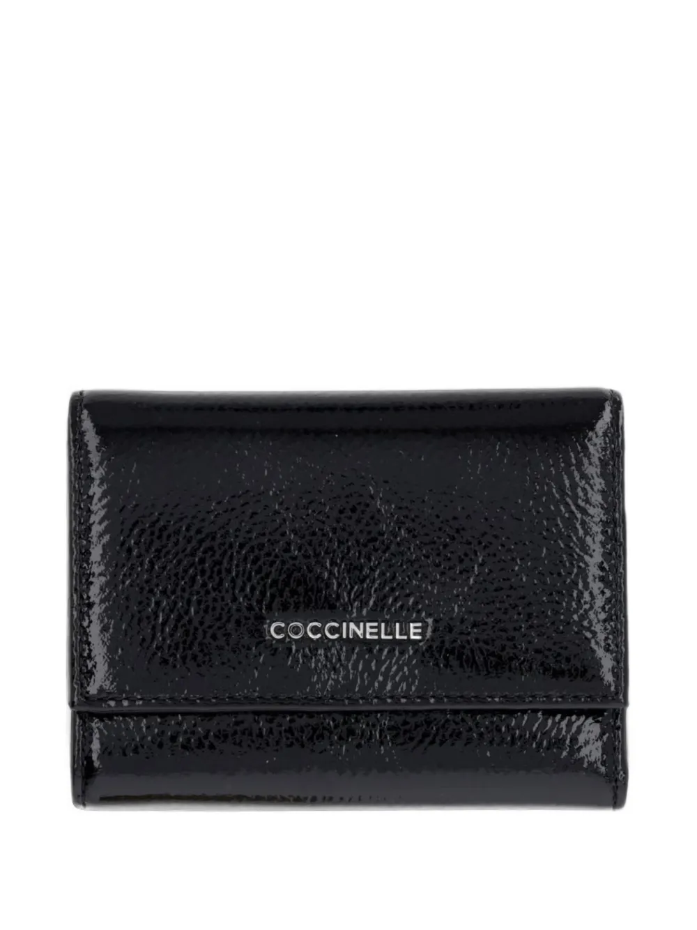 Coccinelle Portemonnaie mit Knitteroptik - Schwarz