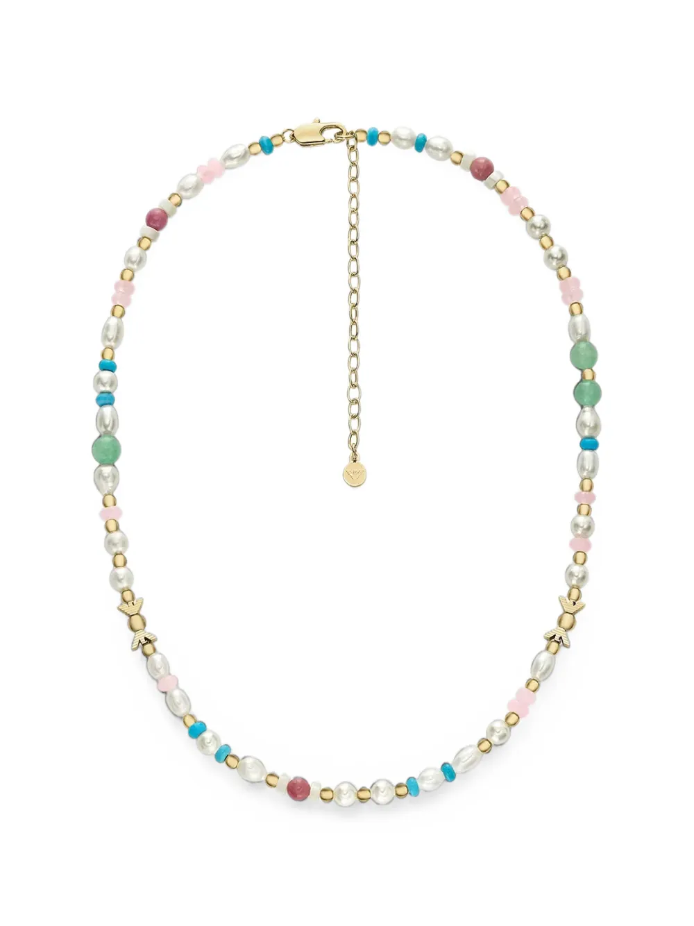 Emporio Armani beaded faux-pearl necklace - Multicolore