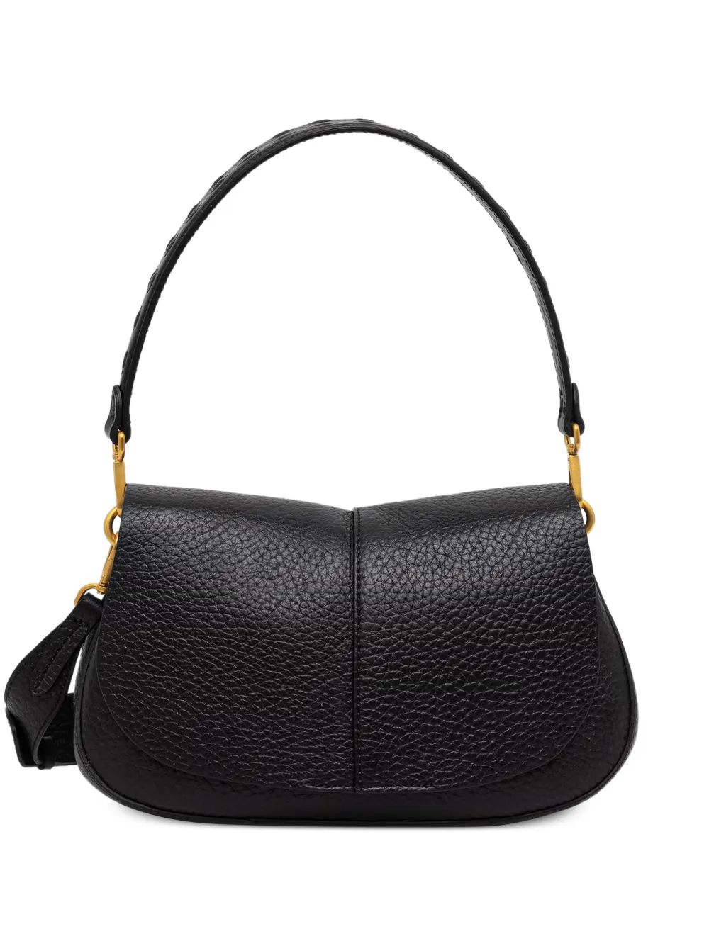 GIANNI CHIARINI medium Helena Round grained-leather shoulder bag - Nero