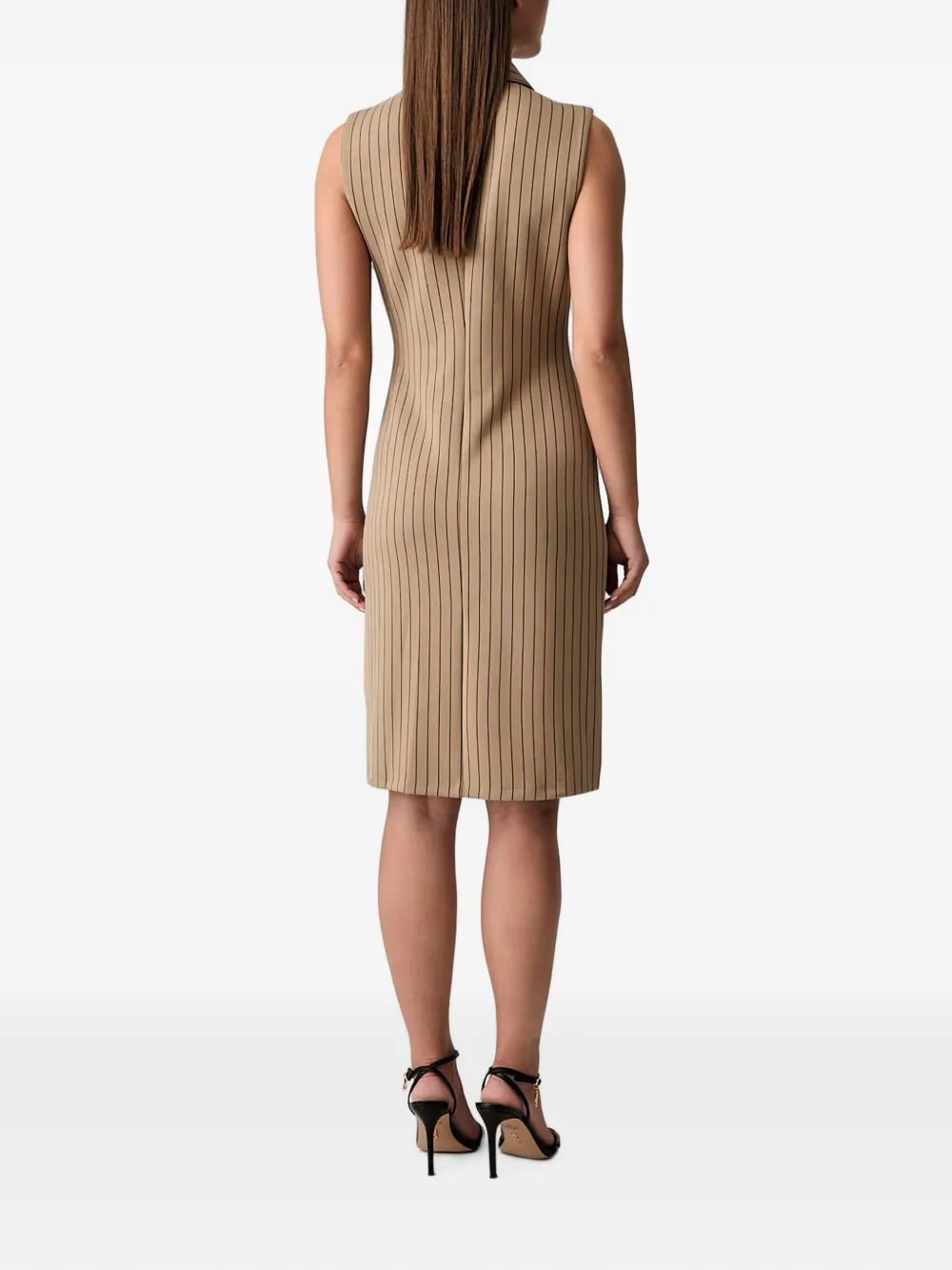 DKNY Mini-jurk met krijtstreep en gedraaid detail Bruin
