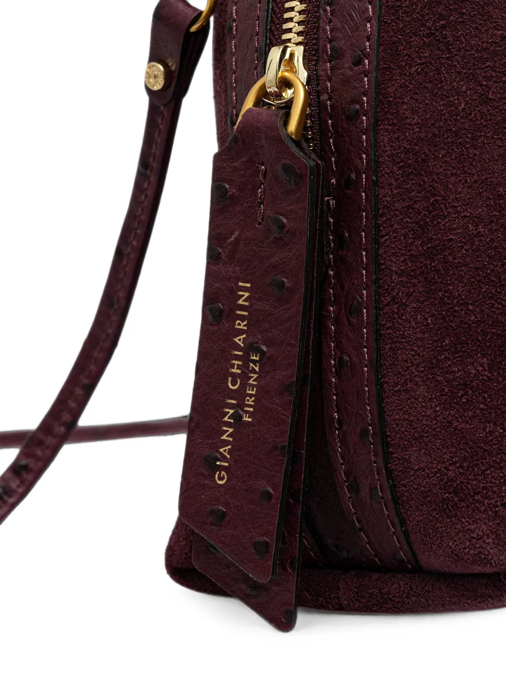 GIANNI CHIARINI Medium Alifa suède shopper Rood