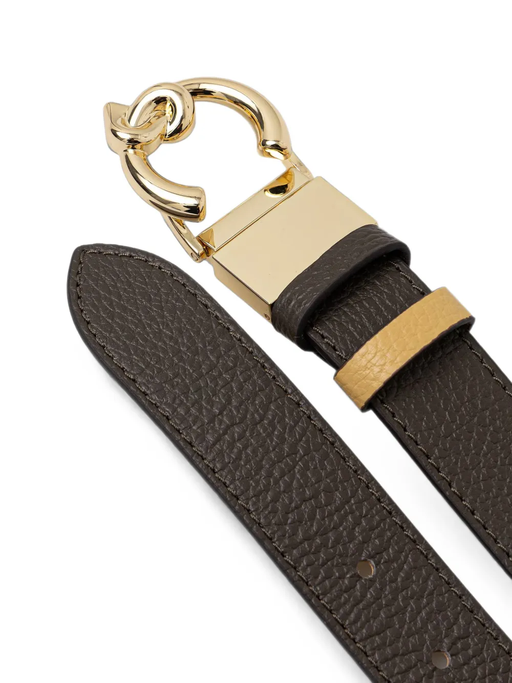 Coccinelle C-Me bewerkte riem met logogesp Bruin