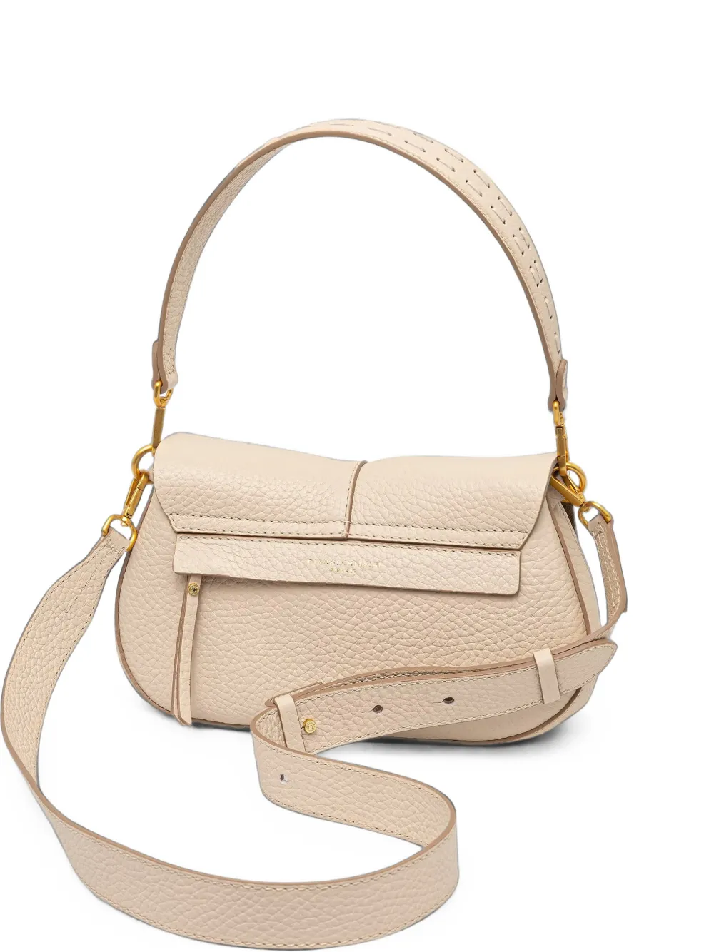 GIANNI CHIARINI medium Helena Round grained-leather shoulder bag - Nude