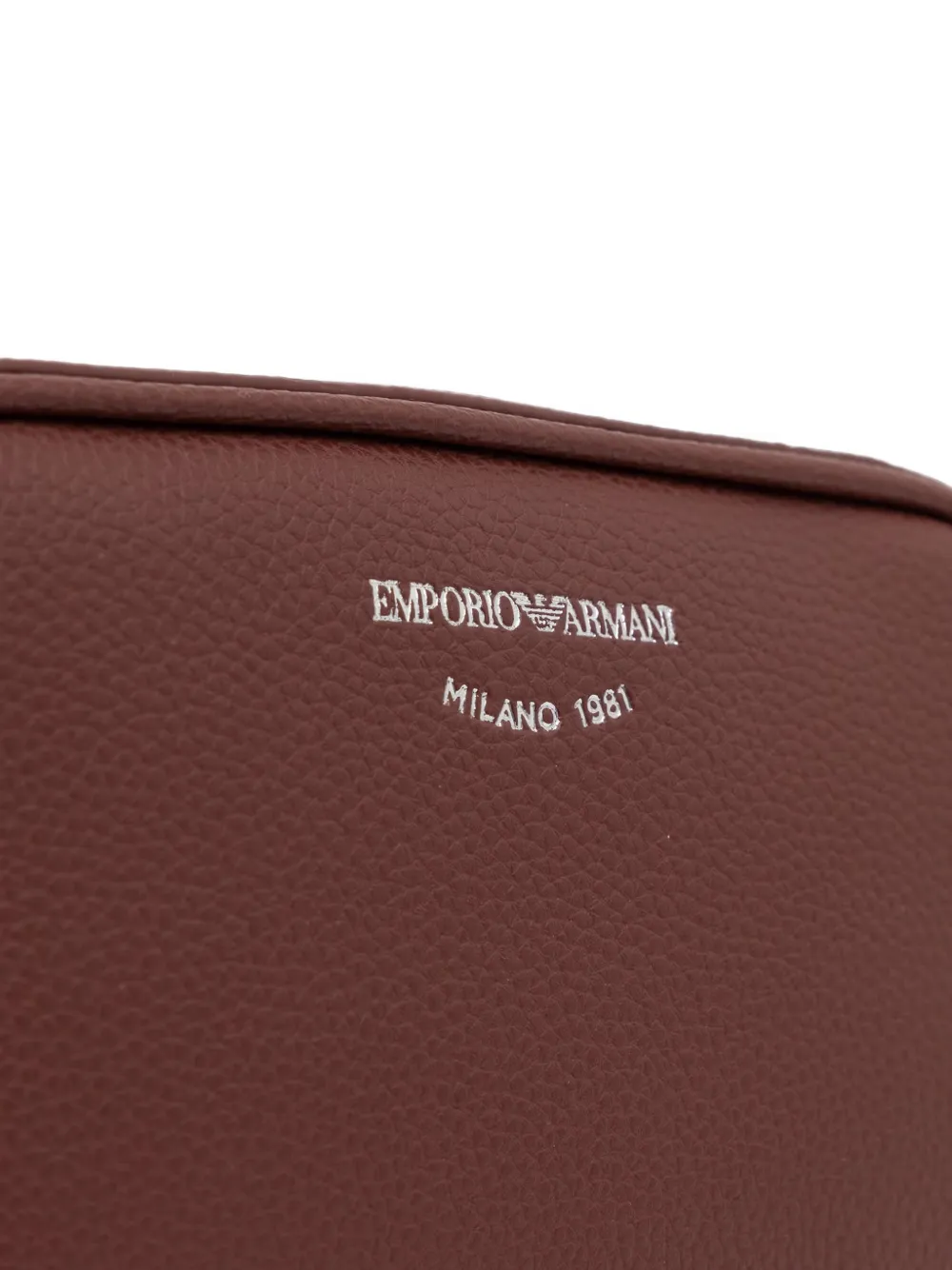 Emporio Armani Camerahoes met hertenprint en schouderband Bruin