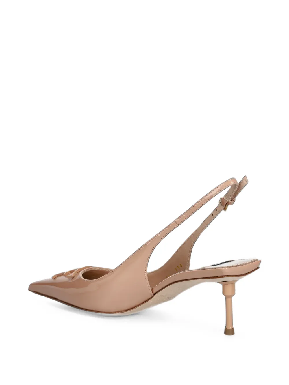 Elisabetta Franchi logo-plaque slingback pumps Beige