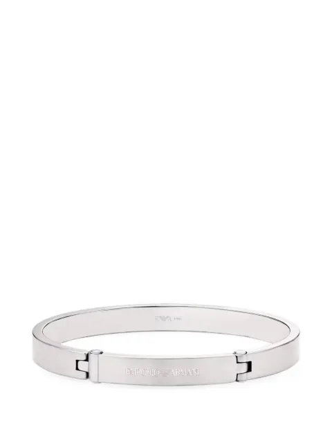 Emporio Armani logo-engraved bracelet