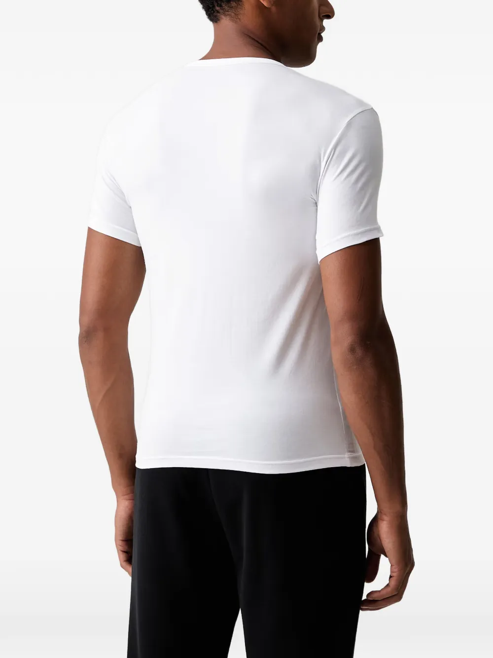 Emporio Armani Twee T-shirts met logoprint Wit