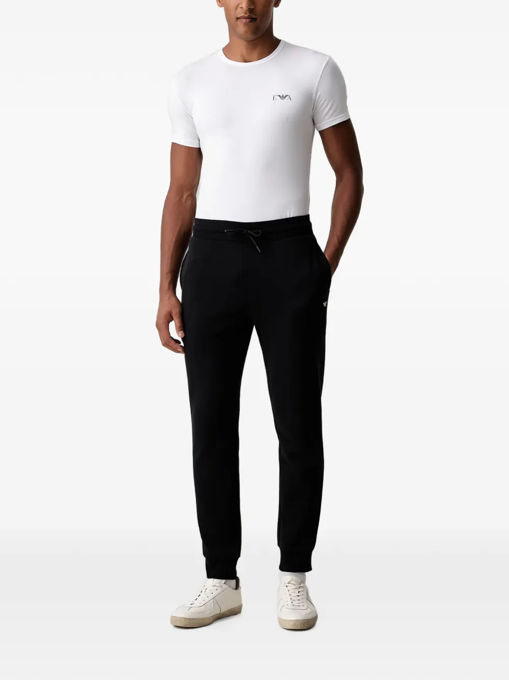 Emporio Armani Twee T-shirts met logoprint Wit