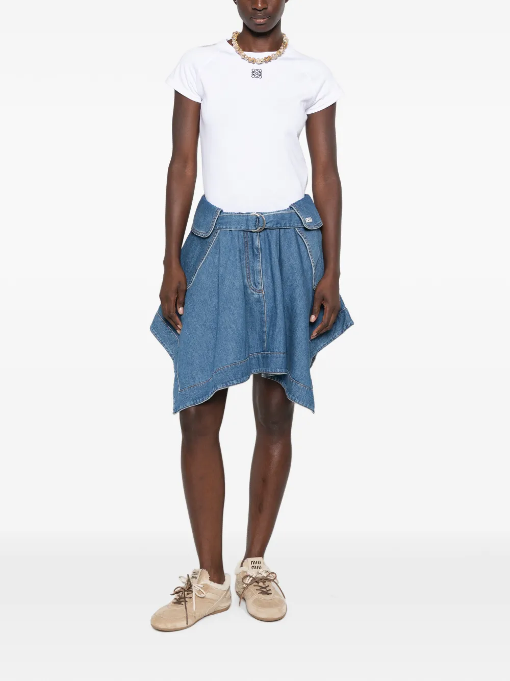 LOEWE small fit T-shirt in cotton blend Wit