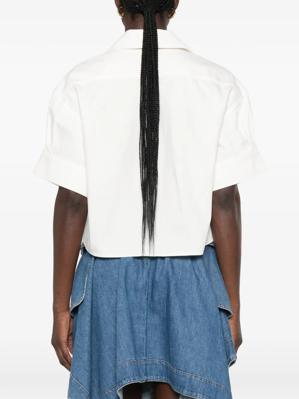 LOEWE Denim blouse met korte mouwen Wit