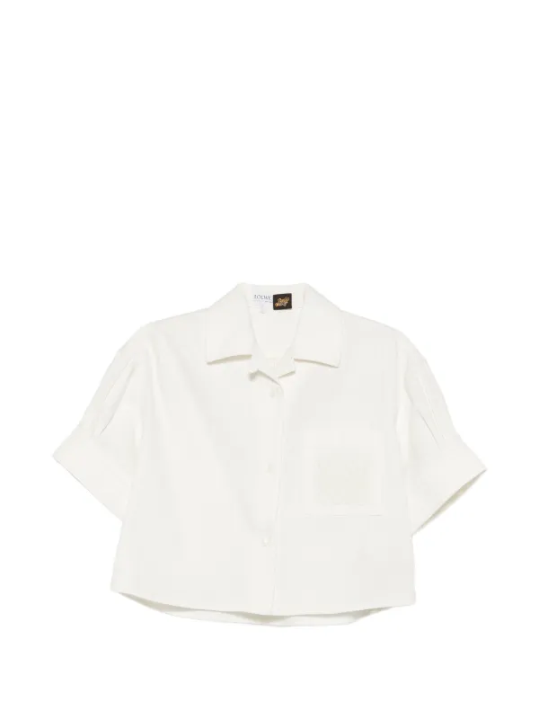 Loewe Short Sleeve Shirt in Denim in White