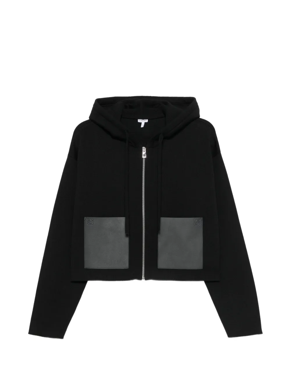 LOEWE zip-up hoodie in wool - Schwarz