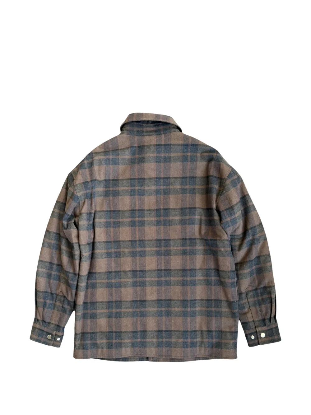 AMIRI MA Plaid gewatteerd shirtjack Bruin
