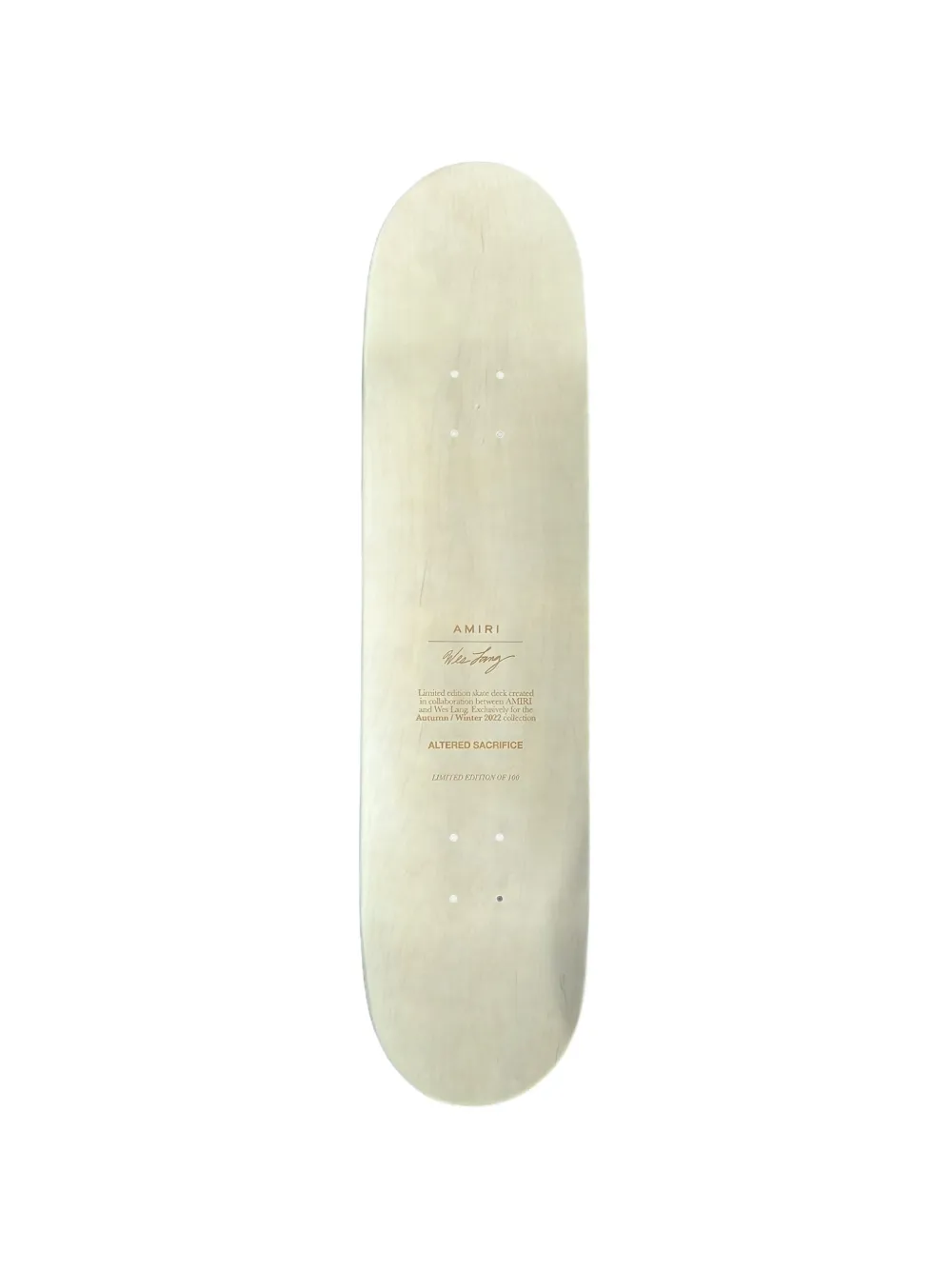 AMIRI Skateboard Wes Lang Altered Sacrifice - Nero
