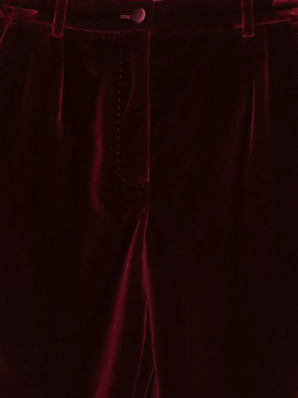 Dolce & Gabbana Fluwelen broek met zijstreep Rood