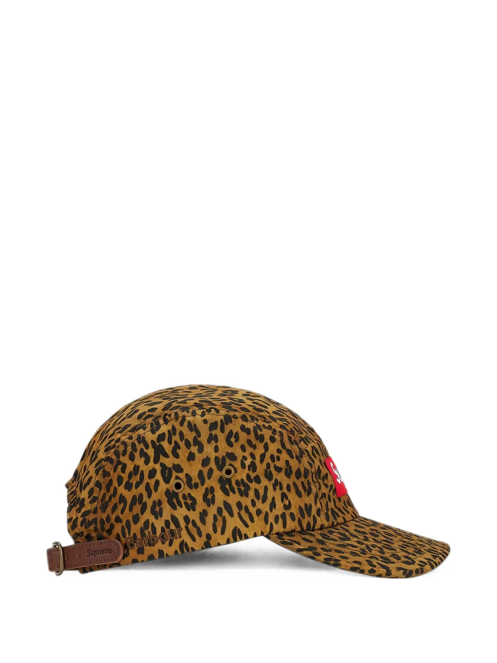 Supreme Gewaxte pet met luipaardprint Bruin