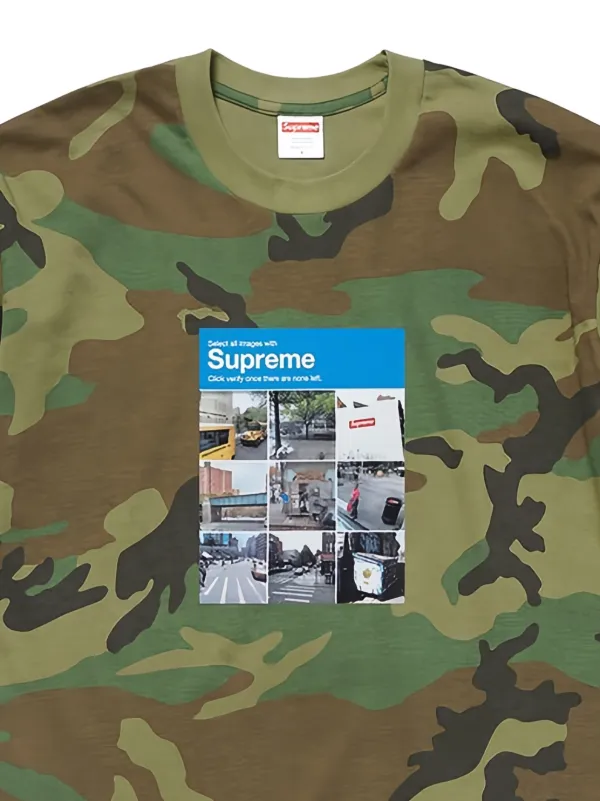 Supreme Verify Woodland camouflage-print T-shirt | グリーン