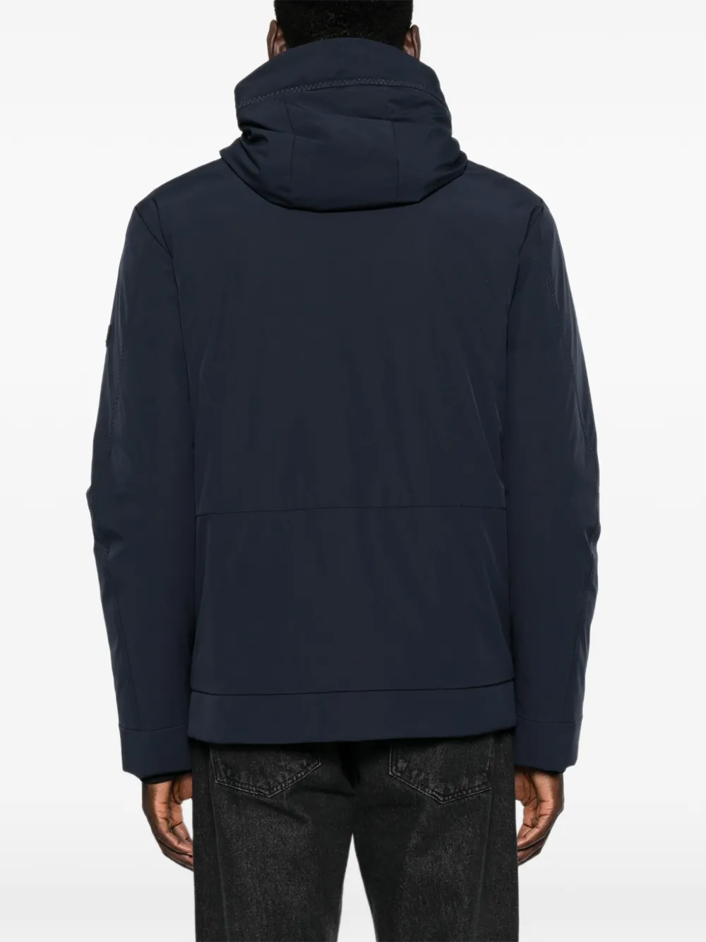 Peuterey Jack met capuchon en logopatch Blauw