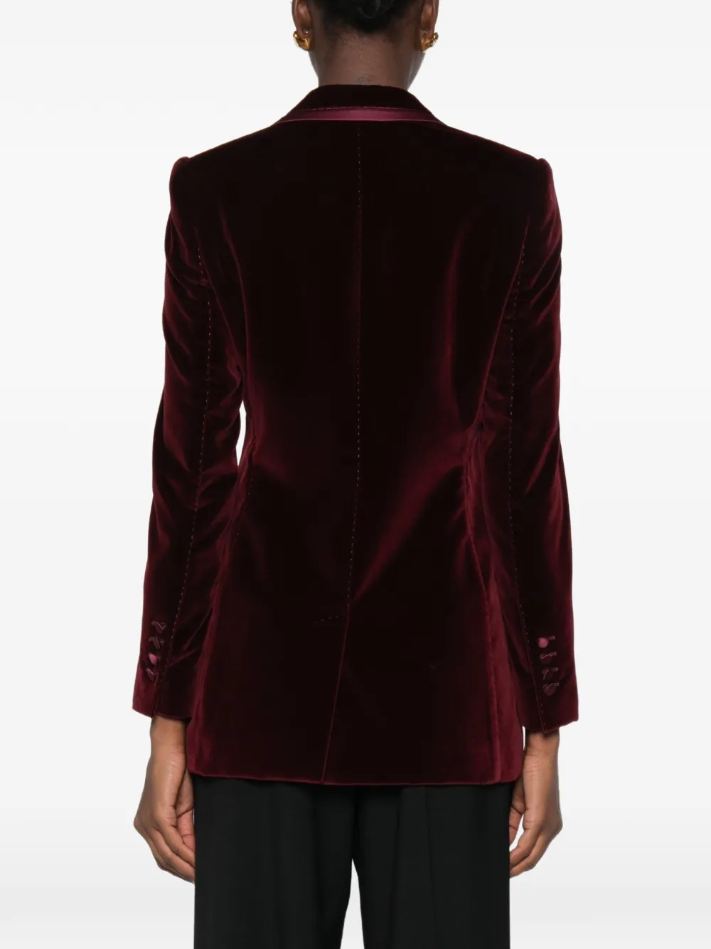 Dolce & Gabbana Fluwelen blazer met enkele rij knopen Rood
