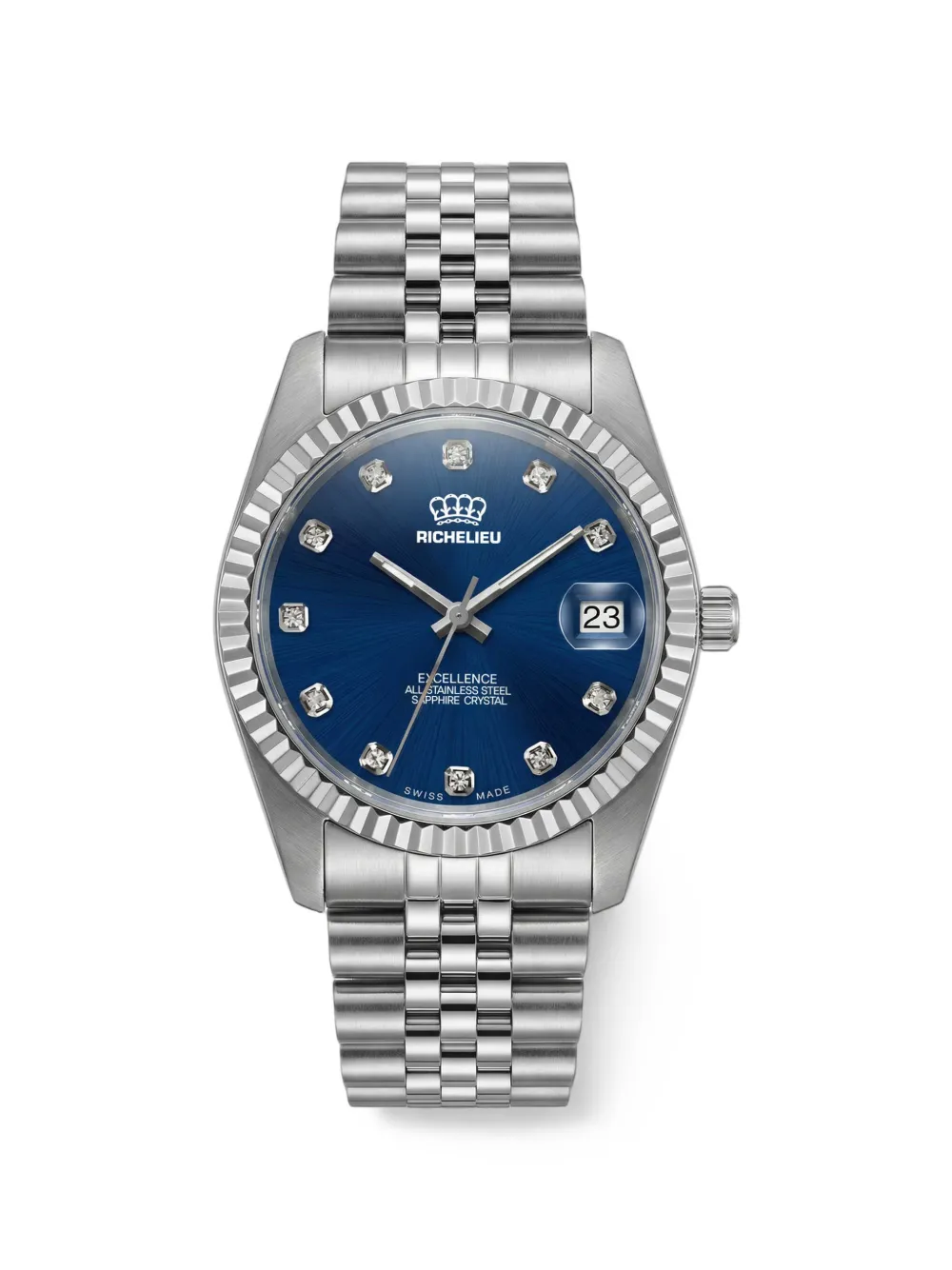 Richelieu Swiss logo-detail 26mm watch - Blu