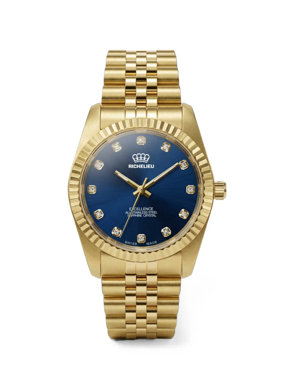 Richelieu Swiss logo-detail 22mm watch - Blu