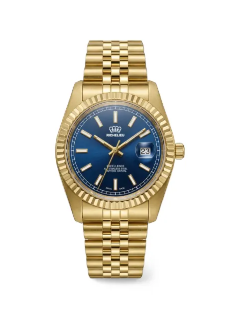 Richelieu Swiss Excellence fluted-bezel 41mm watch