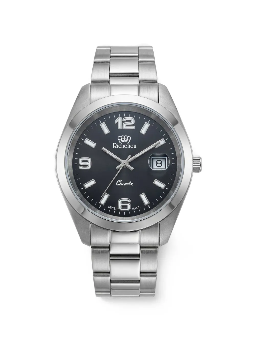 Richelieu Swiss date-window 41mm watch - Nero