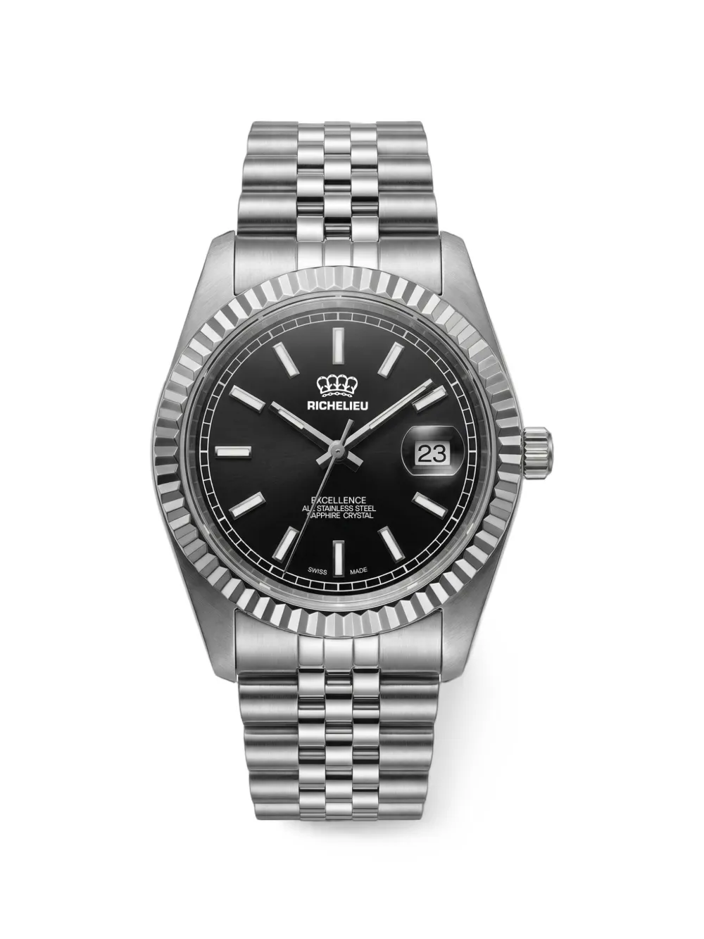 Richelieu Swiss Excellence Date 41mm watch - Nero