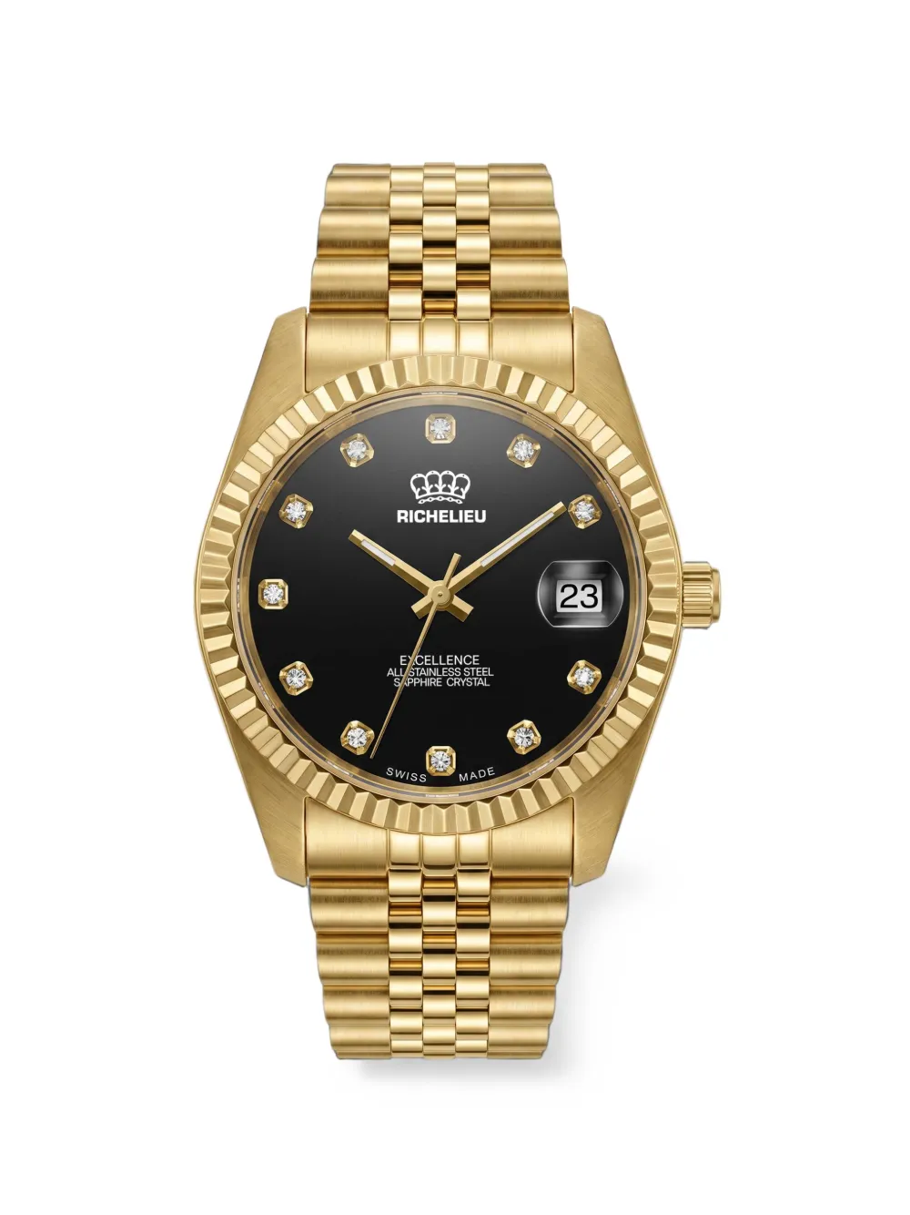 Richelieu Swiss Excellence Date 31mm watch - Nero