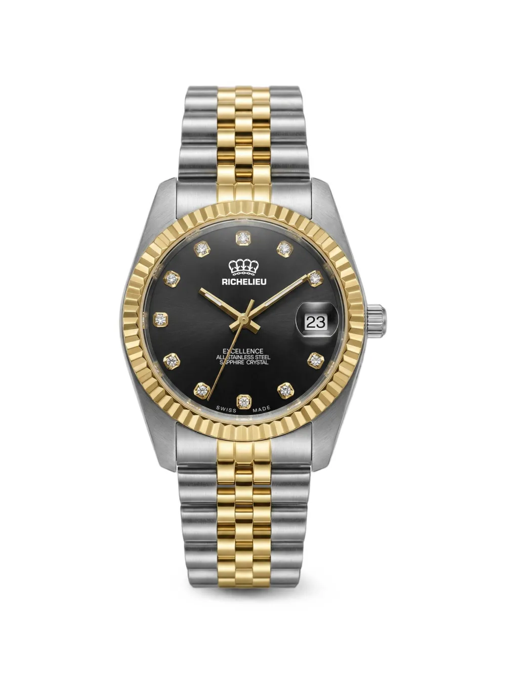 Richelieu Swiss Excellence Date 31mm watch - Nero