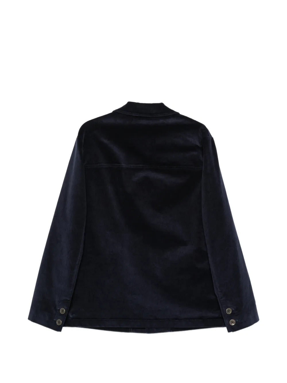 Incotex Bacaro jack met ribfluwelen textuur en knopen Blauw