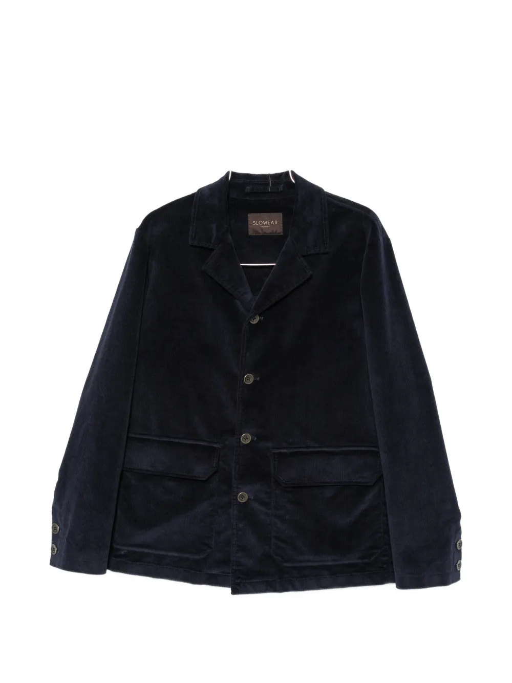Incotex Bacaro corduroy-textured button-up jacket - Blu