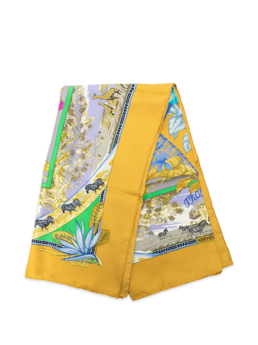 Hermès Pre-Owned 20th Century Tropiques Seidenschal 90cm - Gelb