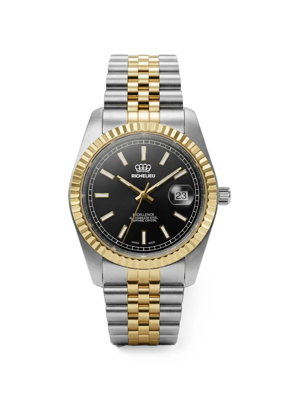 Richelieu Swiss Excellence Date 41mm watch - Nero