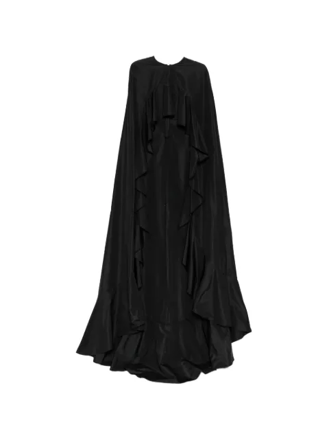 Naeem Khan ruffled silk cape