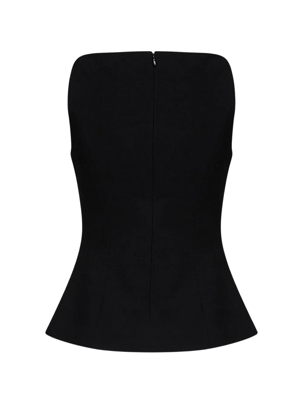 Self-Portrait crystal-embellished peplum top Zwart