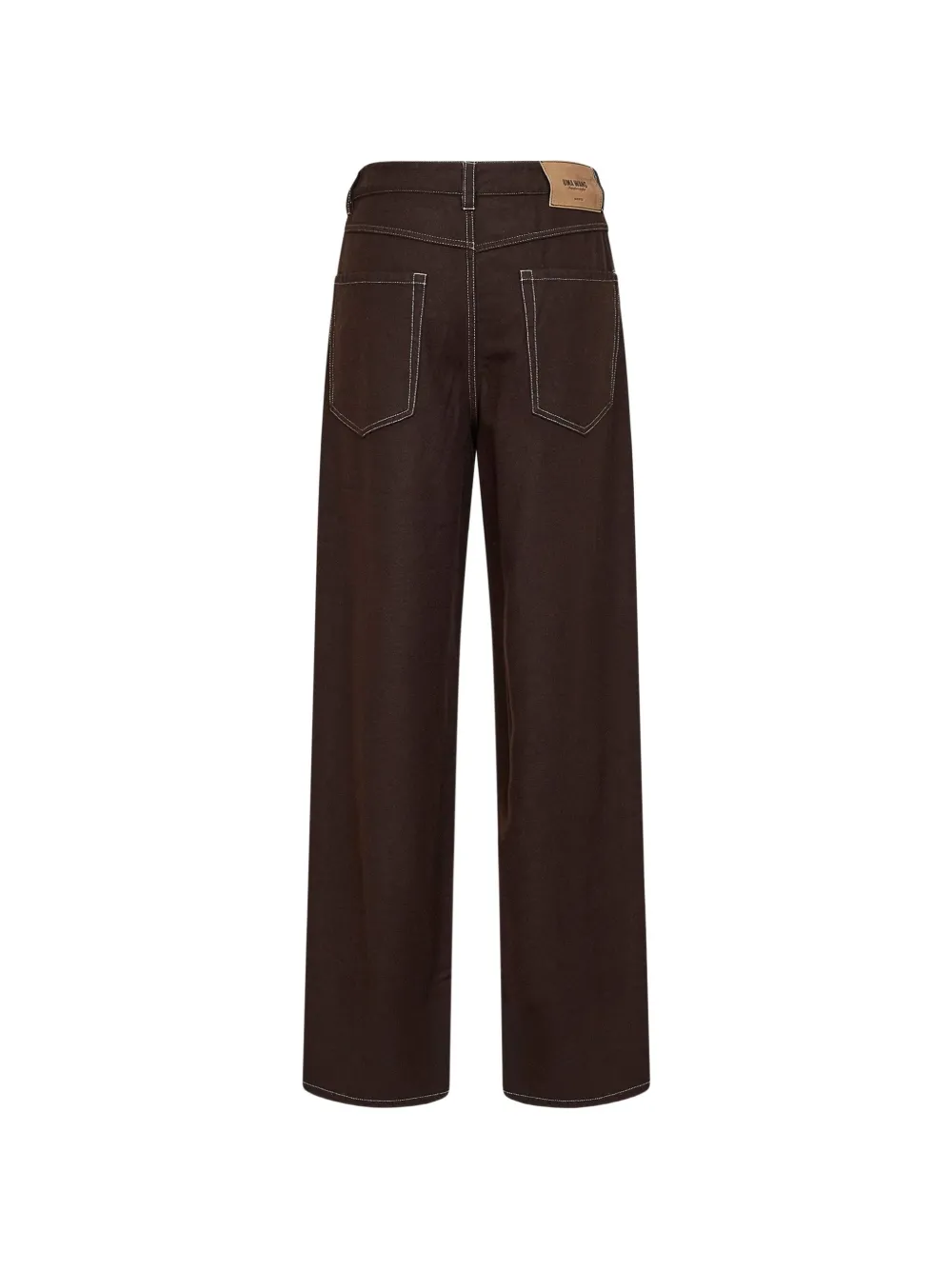 Uma Wang Broek met wijde pijpen Bruin