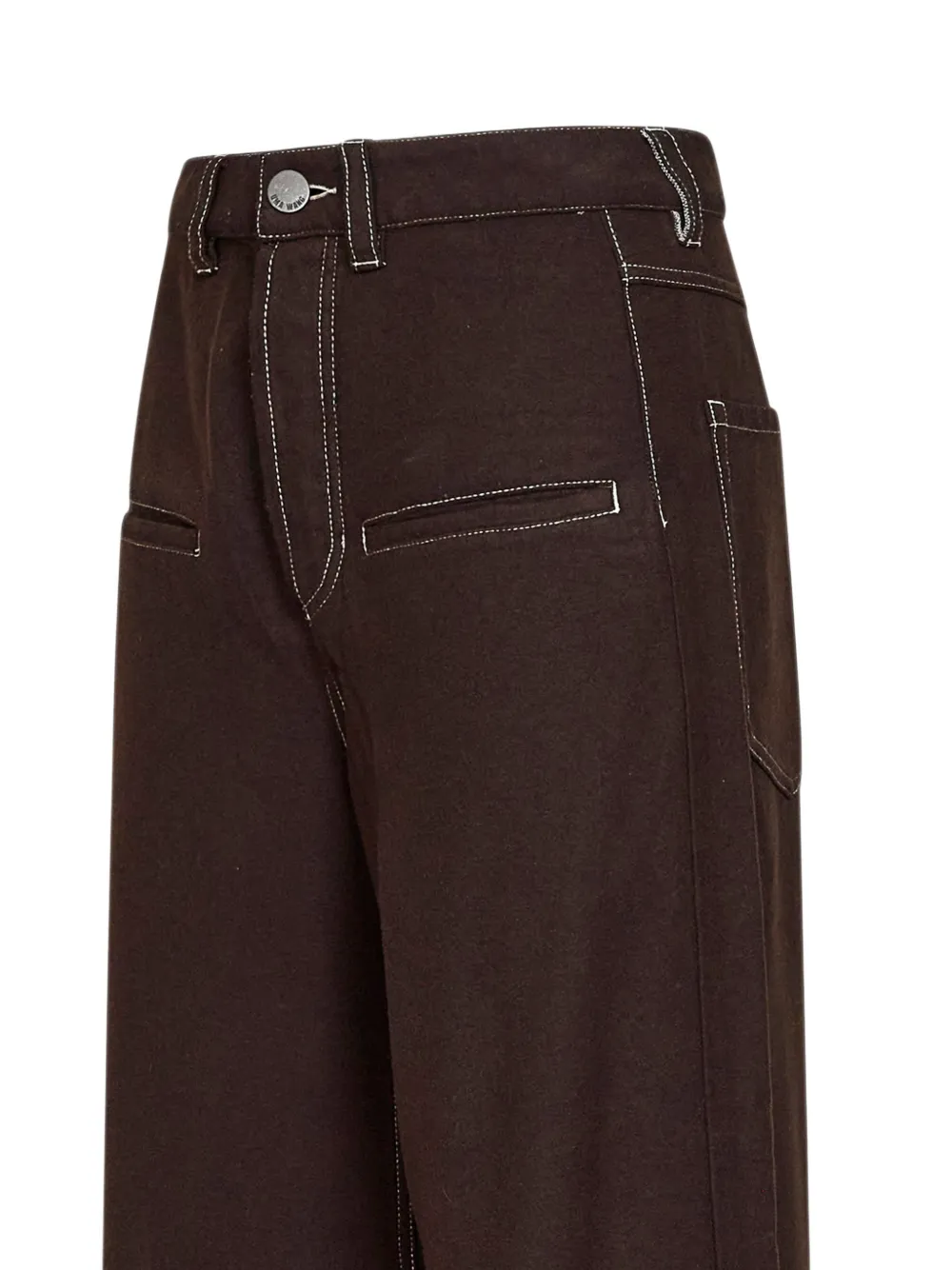Uma Wang Broek met wijde pijpen Bruin