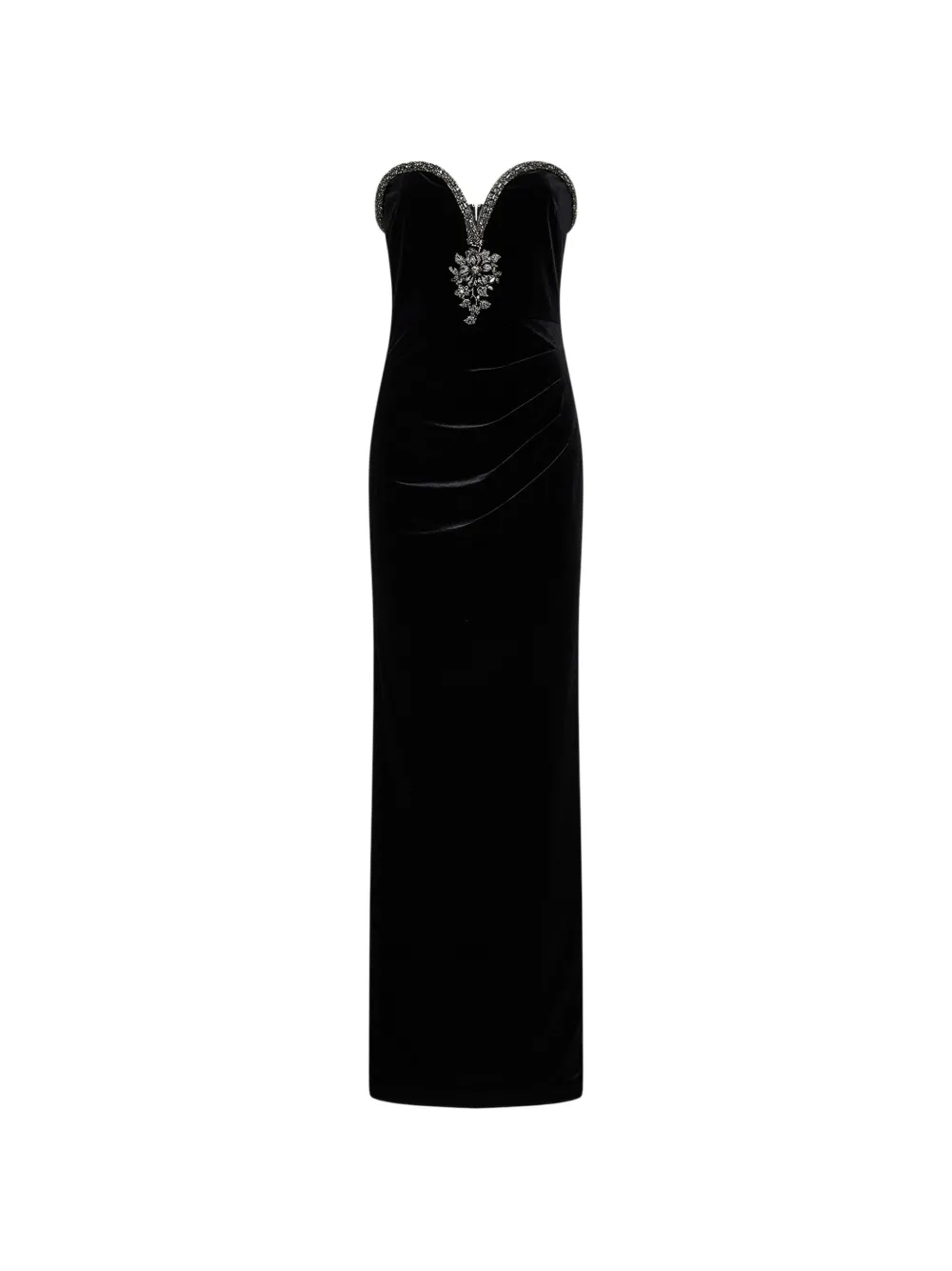 Self-Portrait crystal-embellished strapless maxi dress