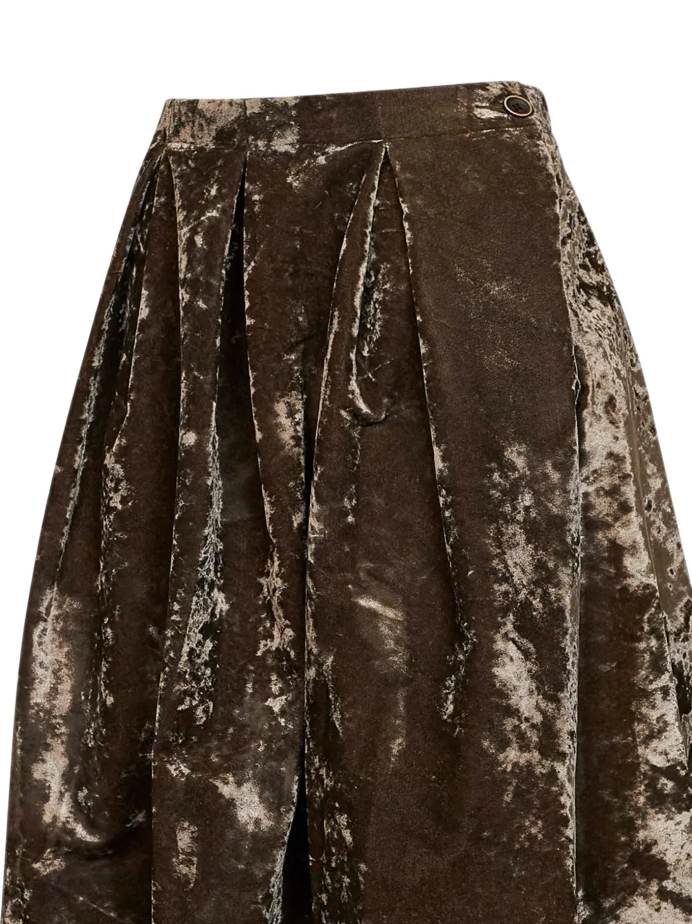 Uma Wang Flared midi-plooirok Bruin