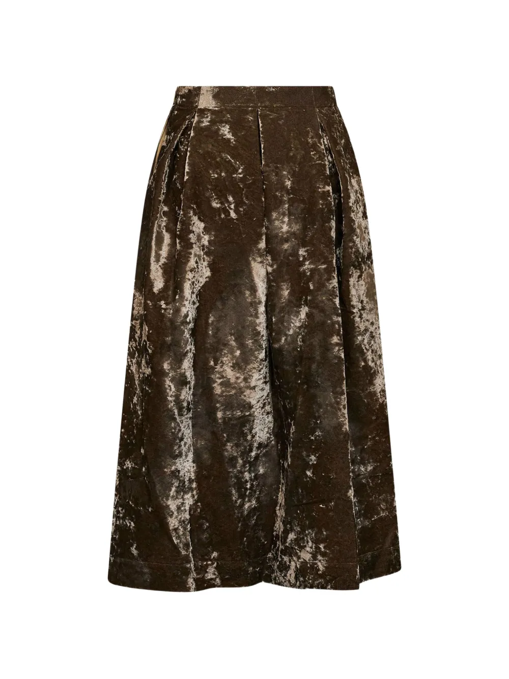 Uma Wang Flared midi-plooirok Bruin
