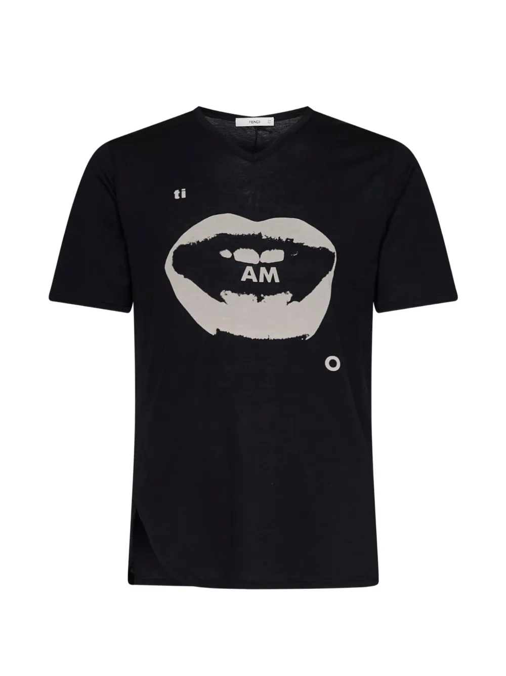 FENDI Ti Amo print side-slit T-shirt - Nero