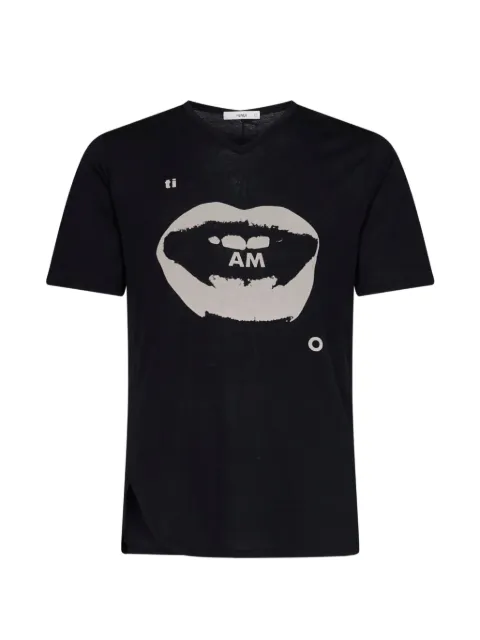 FENDI camiseta con estampado Ti Amo y abertura lateral